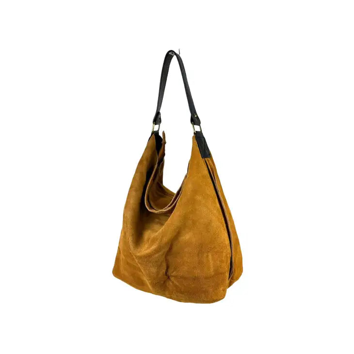 large suede hobo bag