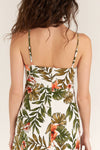 Tropical Print Midi Dress