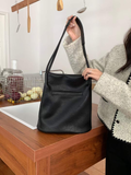 Double Strap Shoulder Bag With Cosmetic Pouch