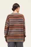 Stop Stripe Sweater in Maple