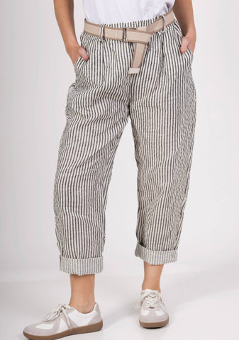 Black Striped Pant