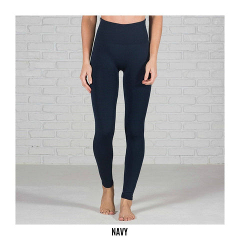 Fleece Lined Leggings in Navy