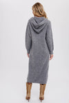 Hoodie Sweater Dress in Charcoal