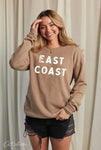 East Coast Graphic Sweatshirt in Vintage Denim