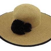 Black Hat with Pom Pom