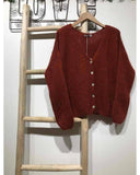 Burgundy Mohair Wool Sweater