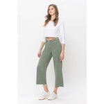 High Rise Crop Wide Leg Jeans