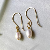 Fresh Water AAA Grade Pearl Earrings in Gold