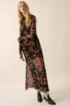 Floral Mesh Maxi Dress