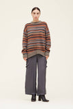 Stop Stripe Sweater in Maple