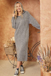 Hoodie Sweater Dress in Charcoal