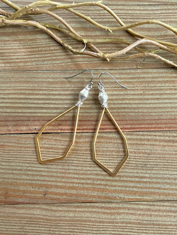 Gold and Silver Dangle Earrings