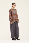 Stop Stripe Sweater in Maple