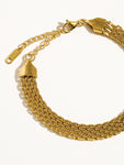 Caden 18K Gold Non-Tarnish Bold Chain Bracelet in Yellow Gold