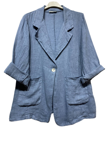 Linen Jacket in Jean