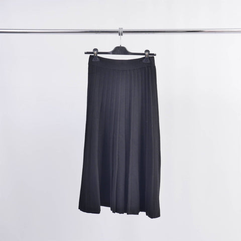 Knit Midi Pleated Fan Skirt