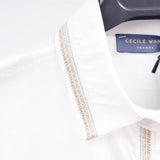 White Long Sleeve Collared Button-down