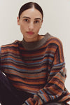 Stop Stripe Sweater in Maple