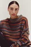 Stop Stripe Sweater in Maple