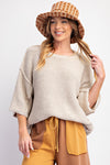 Chunky Oversized Knit Sweater in Coconut Milk