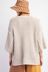 Chunky Oversized Knit Sweater in Coconut Milk