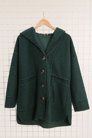 Hooded Jacket in Fir Green