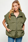 Olive Puffer Vest