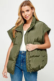 Olive Puffer Vest