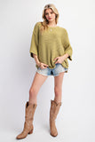 Chunky Oversized Knit Sweater in Green Tea