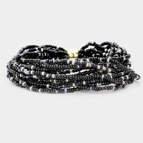 Multi Layered Bead Stretch Bracelet