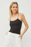 Basic Solid Cami in Black