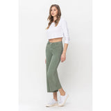 High Rise Crop Wide Leg Jeans