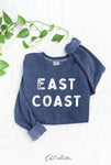 East Coast Graphic Sweatshirt in Vintage Denim