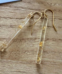 Drama Queen Gold Lucite Dangle Earrings