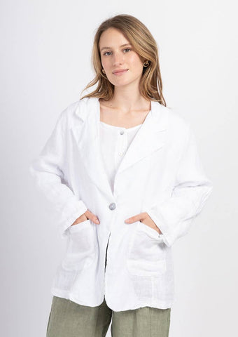 Linen Jacket in White