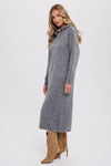 Hoodie Sweater Dress in Charcoal