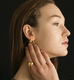 Geometric Fluid Line Ear Cuff