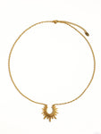 Muse Non-Tarnish Gold Sun Necklace in Yellow Gold