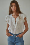 The Maude Top in Off White